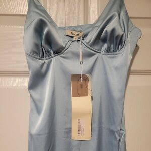 NWT Micas Midi Dress Size Small in Sky Blue
